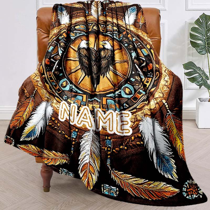 Eagle Customize Your Name Blanket Warm Comfortable And Soft Blankets Are Suitable For Home Chairs Office Sofas Sofas Office Camping And Gifts For