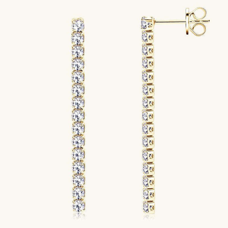 Silvere Glam Best-selling 925 sterling silver moissanite tennis ball stud earrings in Europe and America, personalized and trendy ins earrings