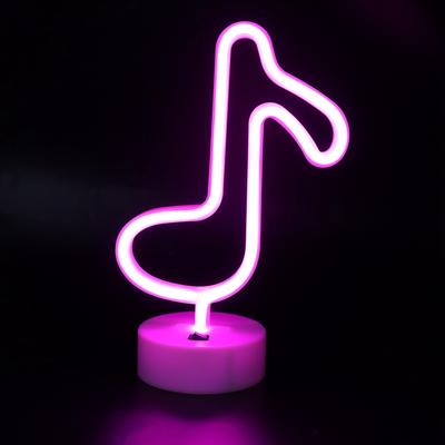Schreibtischlampe Schreibtisch-Neonlicht Einzigartige Musiknoten-förmige Nachtlampe Haus Schlafzimmer Kinderzimmer Tischdekoration Neonschild Neonschild