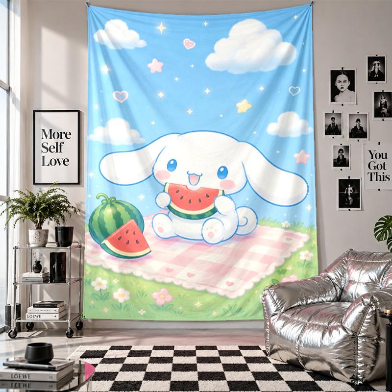 Wall TapestryCinnamoroll Art Hanging Cloth Decorative Background Cover for Room Decoration