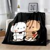 Cute Bubu and Dudu Series Blanket Flannel Cozy Soft Fleece Bedspread Classic Cartoon Blanket,Decke