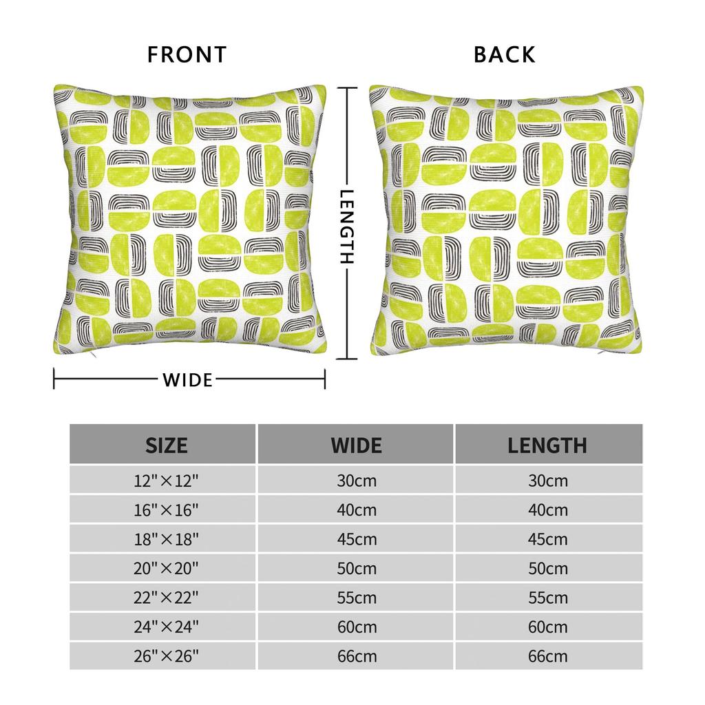 Lime Green Abstract Pattern Pillow Case Kawaii Pillow Cover Soft Pillowcases For Sofa Bedroom Home Decor