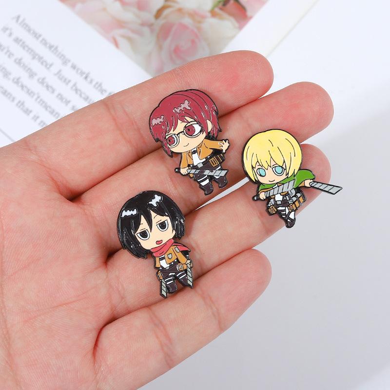 Stylish Eren Yeager Brooch Featuring Alluring Anime Design Ideal For Personal Accessories
