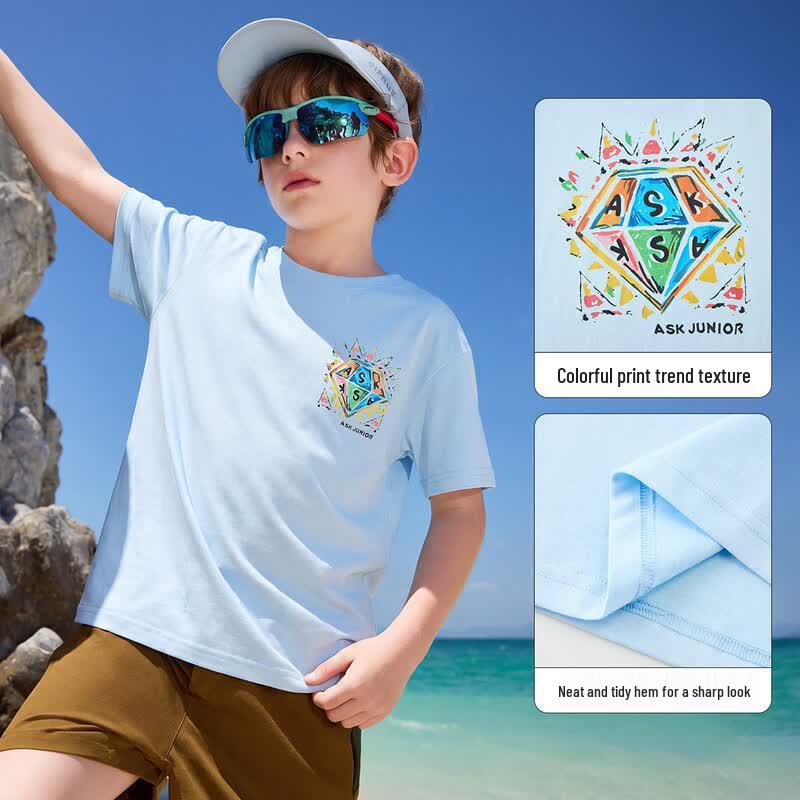 ASK JUNIOR Kids Antibacterial Cooling Sports T-Shirt