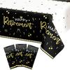 3 Pack Happy Retirement Tablecloth Disposable Tablecloth Retirement Party Decorations Plastic Table Cover for Going Away Farewell Goodbye Party 54 X