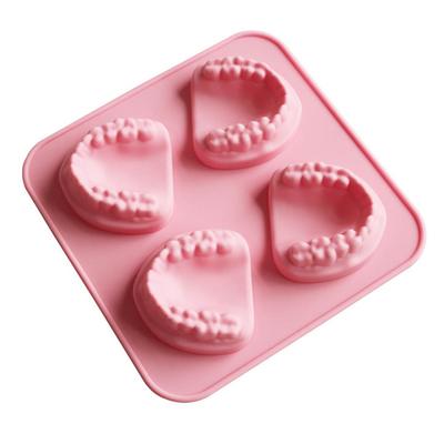 Iskubsform Tänder Formad Silikon Isform Protes Isbrickor Rolig Gag-present till Tandläkarfest