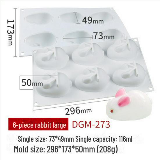 

«Настраиваемая силиконовая форма Sanxin Rabbit для тортов, мороженого, желе и пудингов»