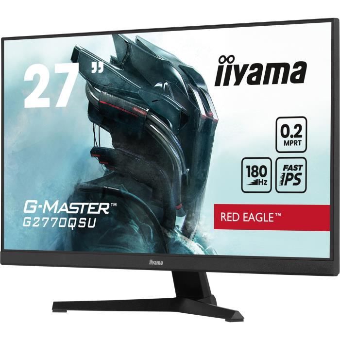 Ecran PC Gamer - IIYAMA - 27" - FHD - 180Hz - Dalle IPS - 0,2ms - G2770QSU-B6