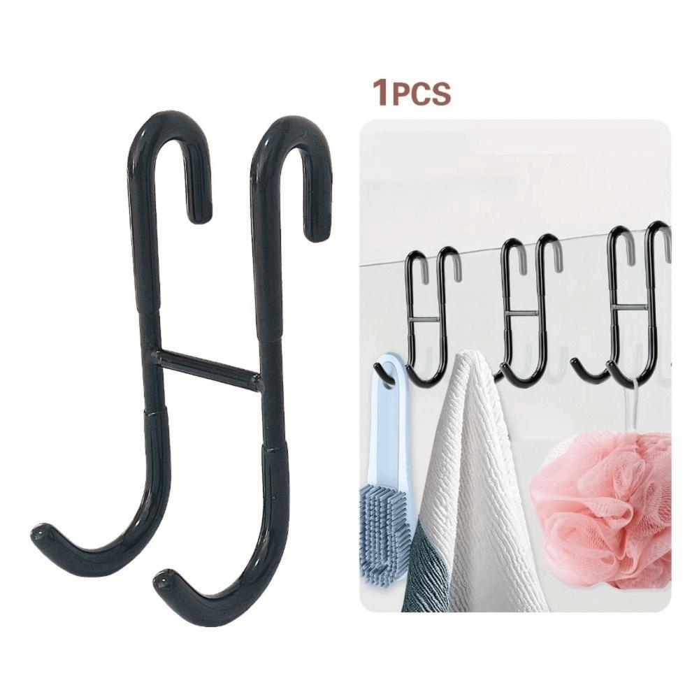 Heavy Duty Bathroom Hanger No-Drill Hanging Towel Rack Portable Shower Door Hook Bathroom