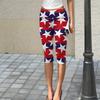 Flag Capri Leggings for Women Stretch Patriotic Star Stripe Patterned Yoga Pants Casual Capri Trousers