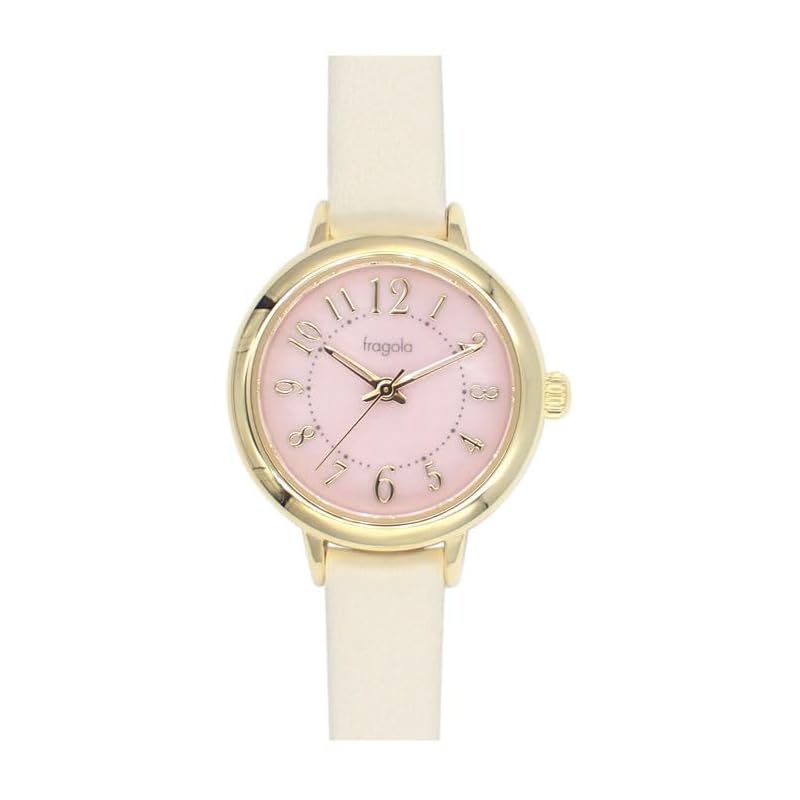 

[Follow] watch fragola 10 ATM water resistant shell watch H04822A-1 GD/IV ladies ivory
