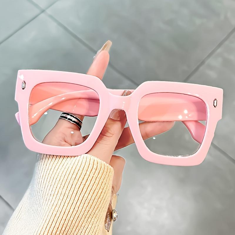 Vintage Brillen Quadratisch Vollrandbrille Unisex, Entspiegelte Beschichtung, Modische Transparente Gläser, Alltagsbrille