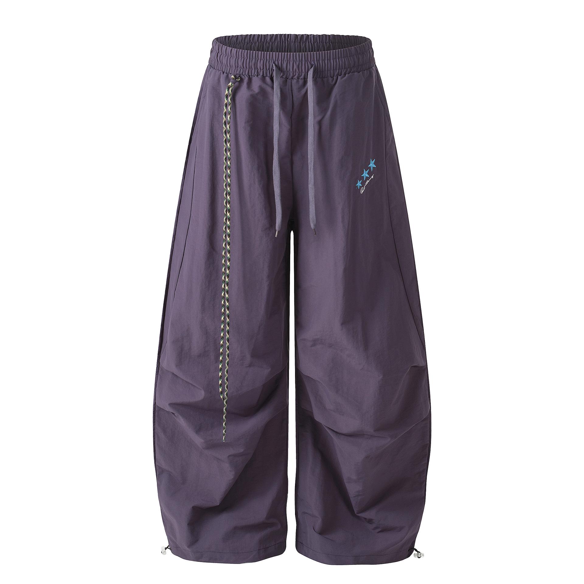 

Men s Trendy Loose Cargo Pants - Autumn Versatile Straight Leg Sports Style L фіолетовий