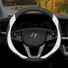 Leather Car Steering Wheel Cover for Hyundai I30 Tucson Nx4 I20 Ix35 Accent I10 Getz Kona I40 Elantra H1 I30n Santa Fe Veloster