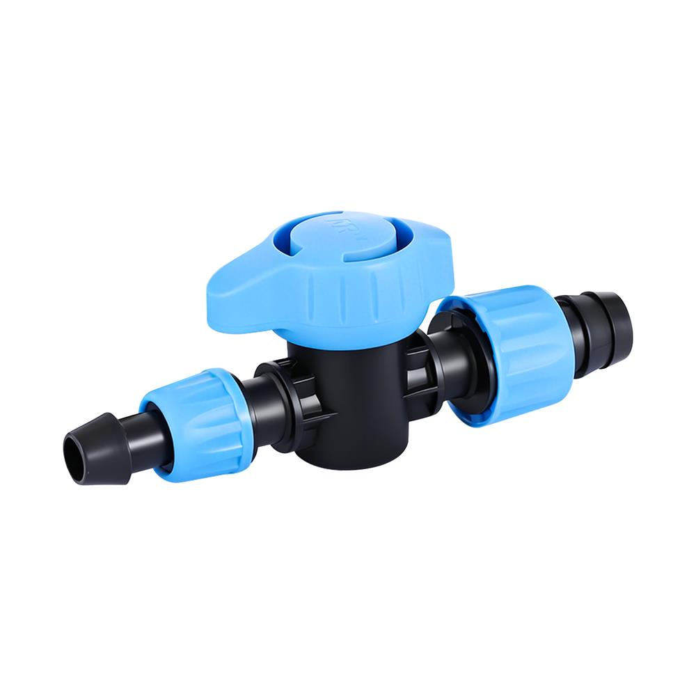 16mm Drip Irrigation Barbed Bypass Valve Drip Line Shut Off Valve Drip System Water Diverting Valve For Agriculture Greenhouse