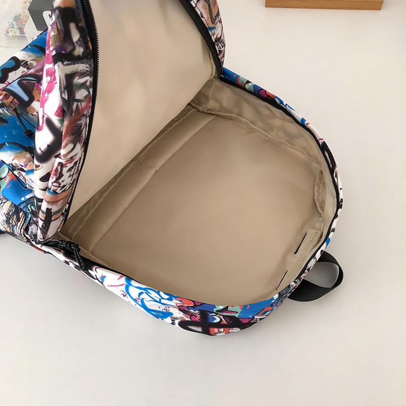 Graffiti-Rucksack mit großer Kapazität für Herren, Rucksack mit Damendruck, Schüler-Schultasche