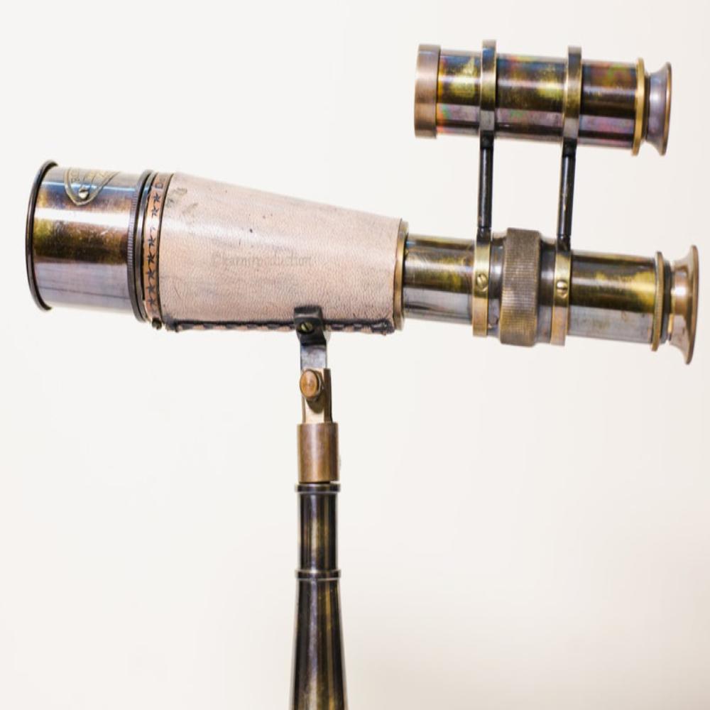 Handmade Brass Nautical Tripod Telescope - 28 cm Antique Design, Telescopic Navigation Tool
