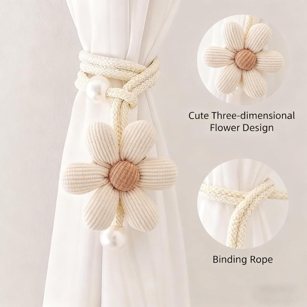 Elegant Curtain Tieback Adjustable Petal Curtain Buckle Creative Curtains Tie Rope Decoration