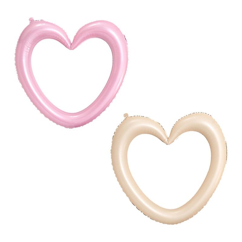 40 Inch Pink Heart Foil Balloon Black Digital Aluminum Birthday Party Decor Baby Shower Girls Gift for Wedding Baby Shower Prop