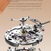 OUPINKE Uhr Hohl Weinfass Mechanische Uhr Mode Silikon Gürtel Wasserdicht Damen Uhr Damen Uhr