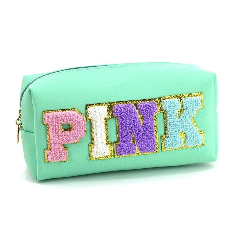 Women's Makeup Bag Durable Travel Storage Bag Embroidered Letter Wash Bag Soft Touch Makeup Bag Makeup Bag