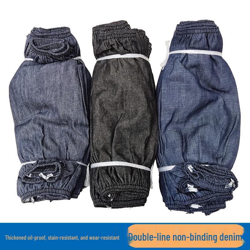 Men s Oil-Proof Canvas Welding Sleeves: Durable, Thick, Long Work Protection.
