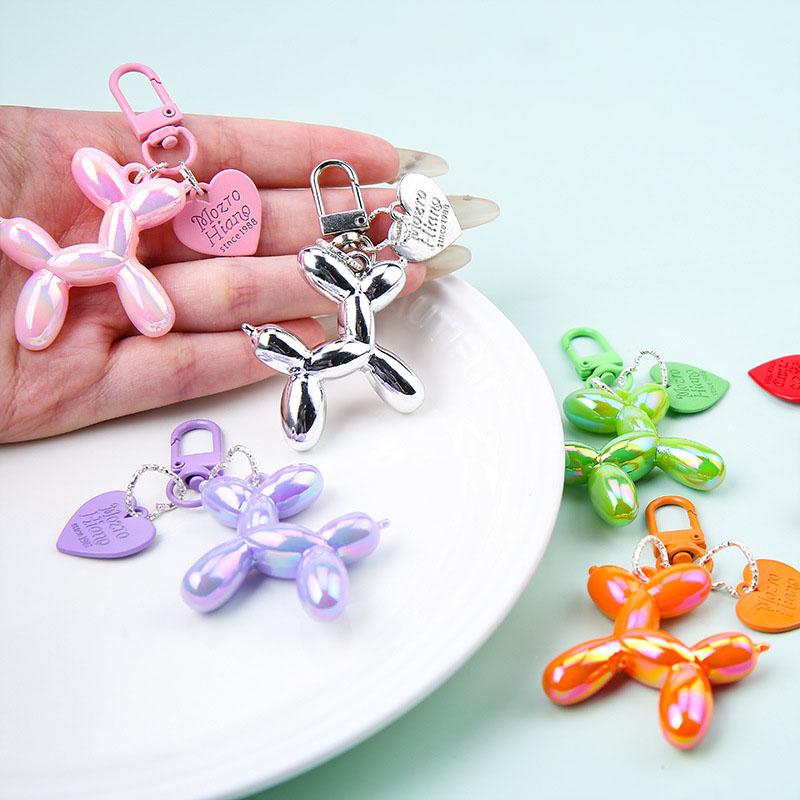 Fashion Keychain Punk Y2K Balloon Dog Keychains for Women Bag Pendant Jewelry Trinket Girl's Car Key Ring Key Chain Accessories