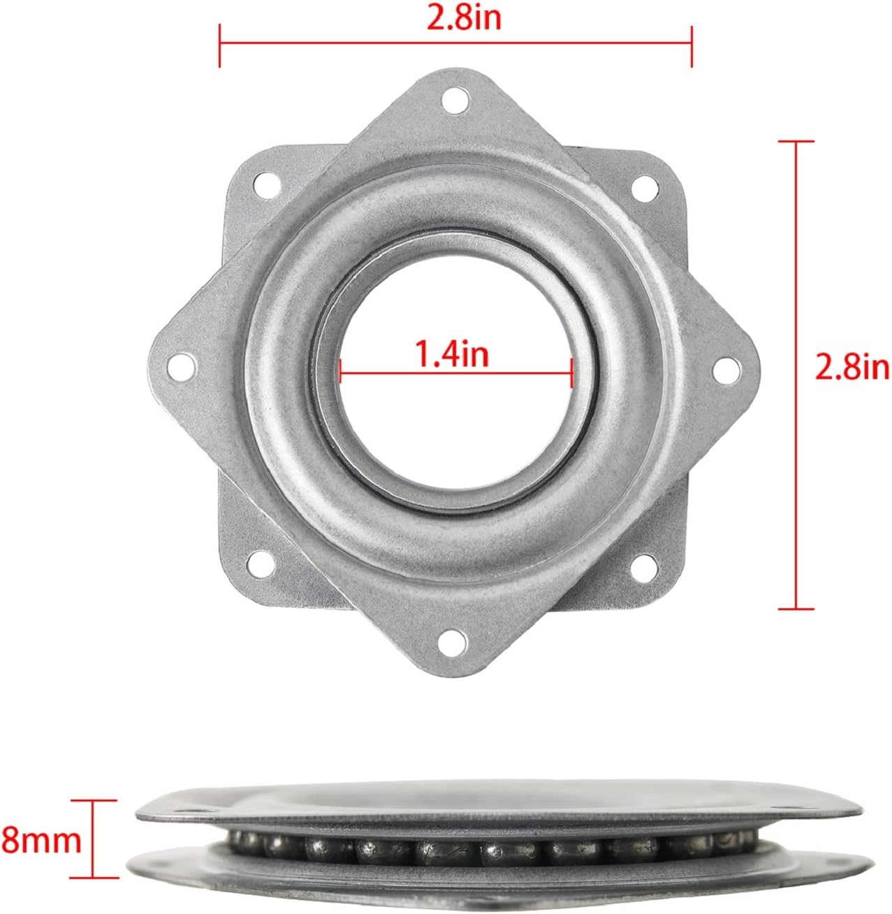 

360 Degree Heavy Duty Metal Bearing Rotating Swivel Turntable Plate Desk Table Rolling Bearing Turntable Bearings Plate