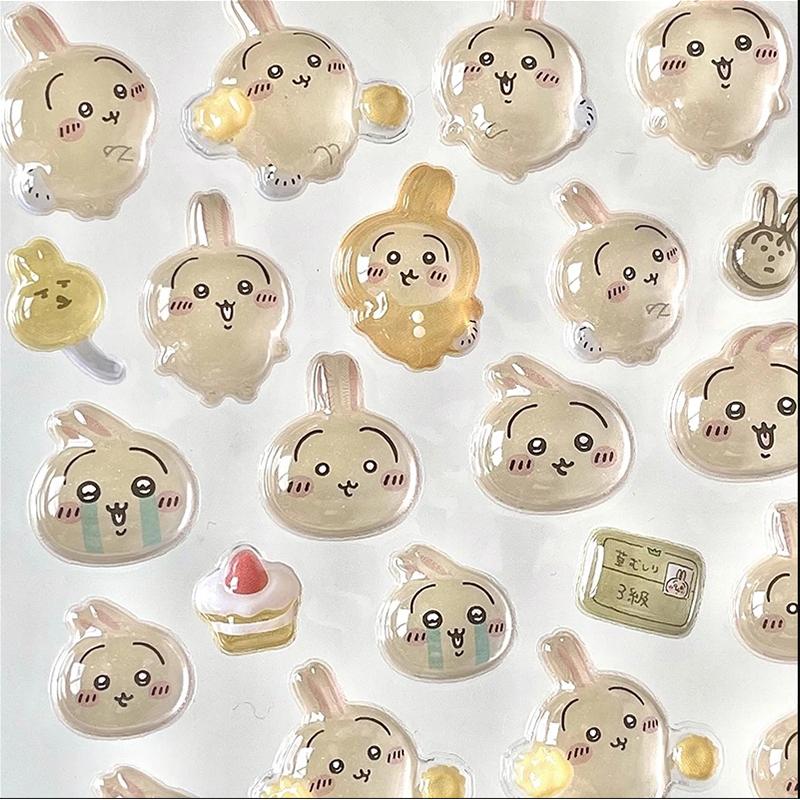 Naklejki Reliefowe 3D Stereo Kawaii Kreskówkowe Wodoodporne Naklejki Dekoracyjne DIY Telefon Laptop Scrapbook Notes Bagaż Naklejka Prezenty Zabawki