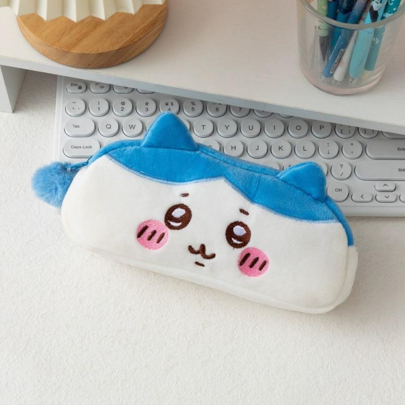Kawaii Chiikawa Plush Pencil Case Cute Large Capacity Student Supplies Storage Bag Zipper Cosmetic Bag Storage Bag Supplies
