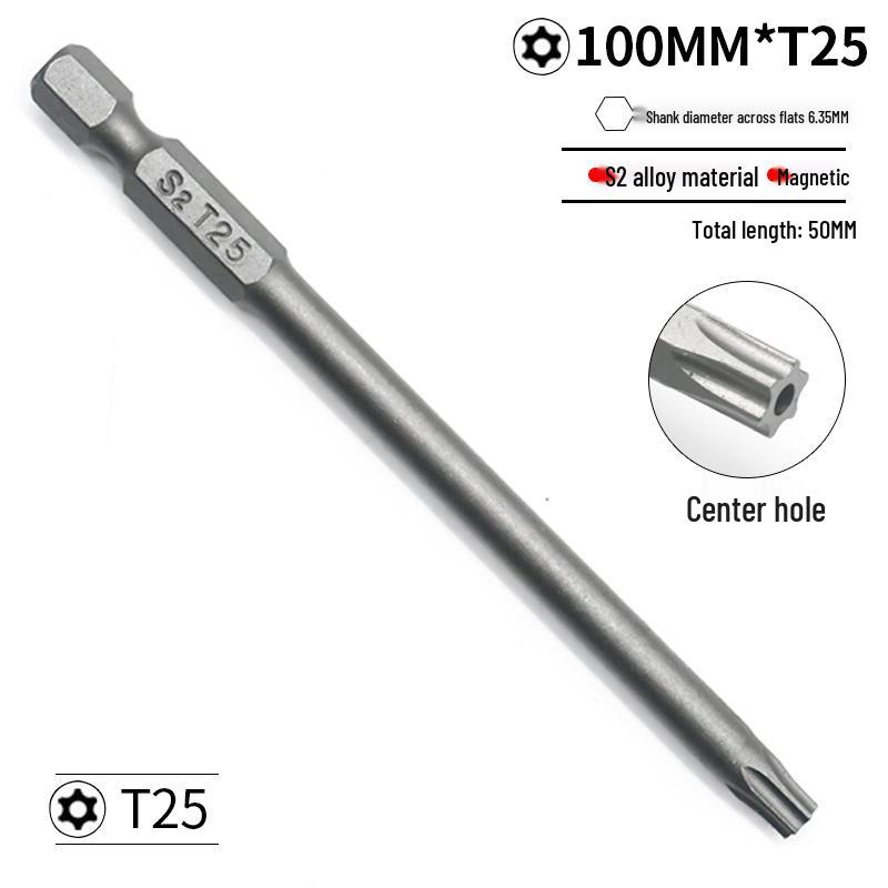 S2 Torx T5-T40 & Phillips Screwdriver Bit Set with Holes - Electric Compatible