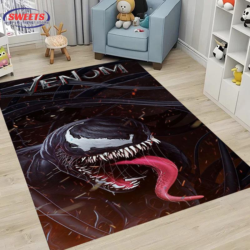 Neuankömmling V-VEN0M Teppich, Haushaltsartikel für Wohnzimmer und Schlafzimmer, Sofamatten für Kinderzimmer, Fußmatte Boden Anti-Rutsch Teppich, Geschenk