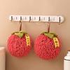 Chenille Hand Towel Cute Persimmon Fruit Super Absorbent Soft Shaggy Hanging Loop Quick Drying Bathroom Kitchen Towel New Year Gift
