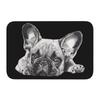1pc French Bulldog Cute Dog Floor Printed Mat, Non-slip Mat, Machine Washable Polyester Fabric, Suitable for Bedroom Living Room