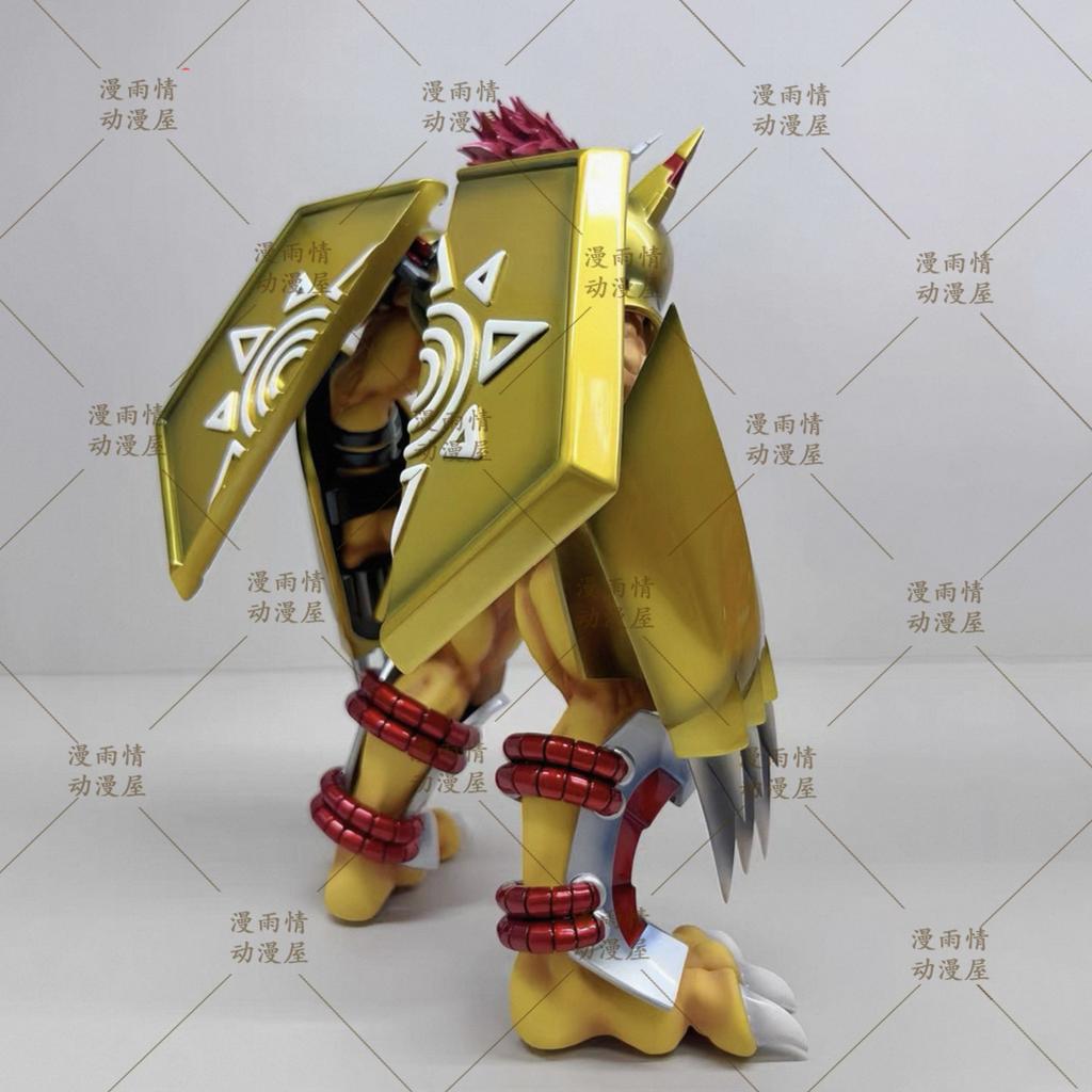 20cm Digimon WarGreymon Updated Paint Action Figure Battle Scene Diorama Alloy Claws Anime Collectible Model 2.0 with Articulated Poseable Detailed