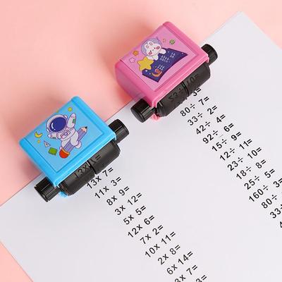 Children Math Stamp Fast Dry Addition and Subtraction Kids Math Practice Roller Scroll Stamp