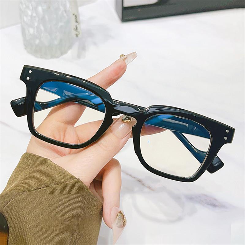 Black Square Frame Glasses Spectacles Frame Women Men Fashion New Retro Square Eyewear New Korean Style