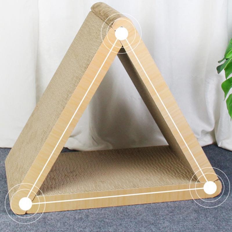Combined Triangular 3 In 1 Scratching Post For Cats Triangular Cats Scratcher Multipurpose Cats Pet Product