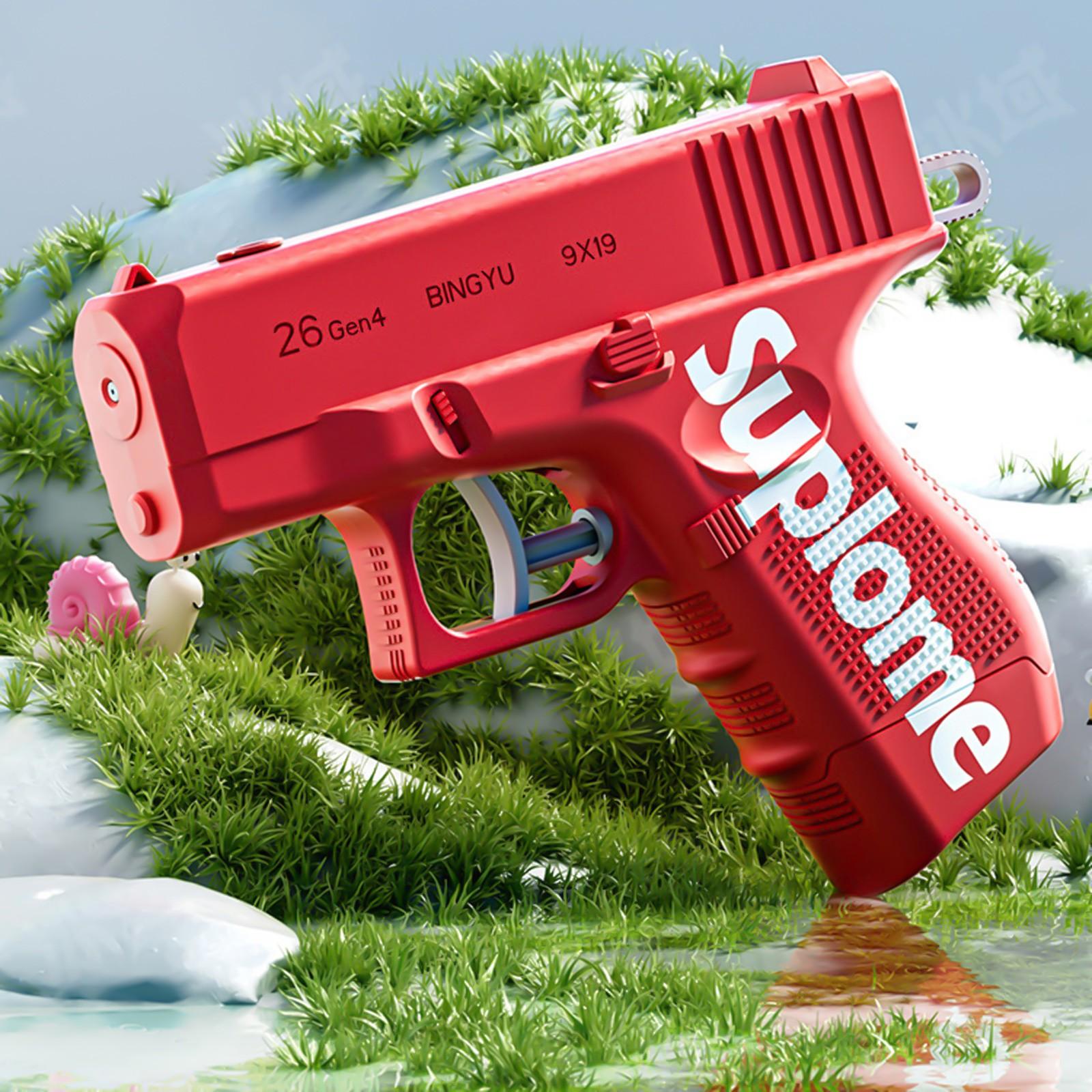 

Игрушка для розыгрыша с двусторонним разбрызгиванием воды, вода брызгает спереди и сзади One Size красный