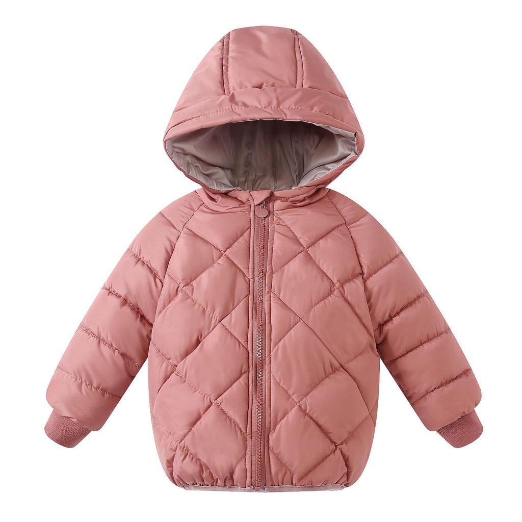 2024 Autumn/Winter Down Cotton Jacket for Toddlers - Boys & Girls Plus Velvet Warm Coat