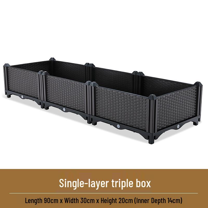 Extra Large Multi-layer Rectangular Planting Box for Home Balcony - Ideal for Fruits, Vegetables, and Flowers
