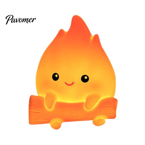 Portable Nursery Light for Sleep Cartoon Fake Campfire Night Light, Cute Warm Glow Bedside Comfortable Eye Protection Lamp Ornament, Cozy And Reading