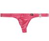 Stretch 3D Sheer G-Station Men's T-Back, Large, Pink, Satin-Like Thong, Men's Underwear, Stitching, Sexy, Shiny,