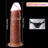 Wearable Realistic Strapon Dildo Skin Testicles Sliding Anal Vagina Sexy Adult Masturbation Big Penis For Women Sex Toys Dildos