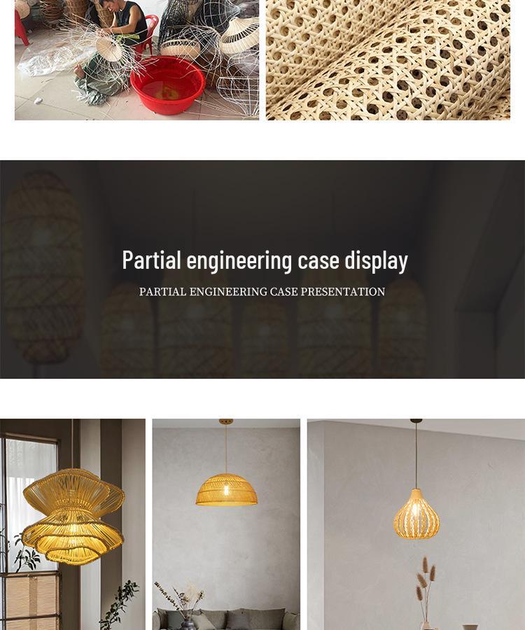 Wabi-Sabi Bamboo Rattan Pendant Lamp: Zen-Inspired Teahouse Lighting