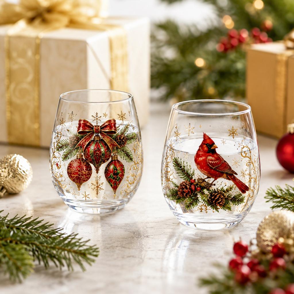 Bicchieri Stampati per Home Bar, Decorazione e Riunioni di Festa