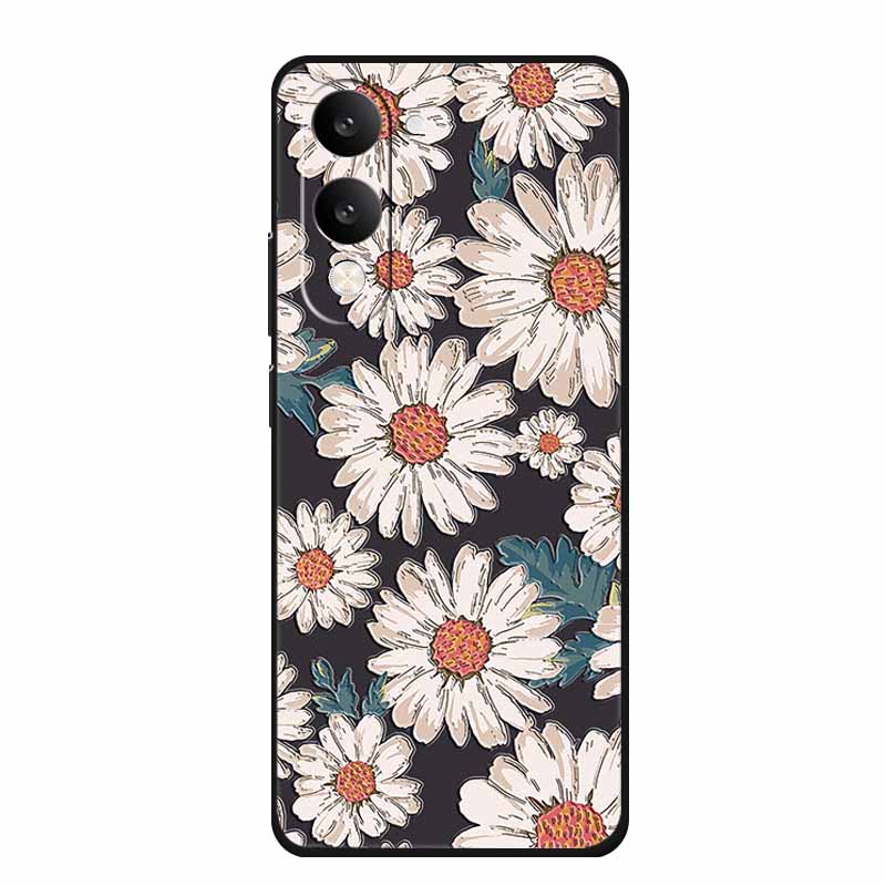 3D Emboss Case For Vivo iQOO Z10 Lite Phone Case Coque Flowers Silicone Soft Back Cover For Vivo Y29S Y29T Y19s GT 5G Case Funda