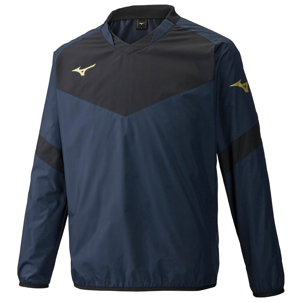 Mizuno Soccer Long Slim Dress Size M Size Jacket, Sleeve, Windproof, Fit, P2ME9300, Navy, (Japan M)