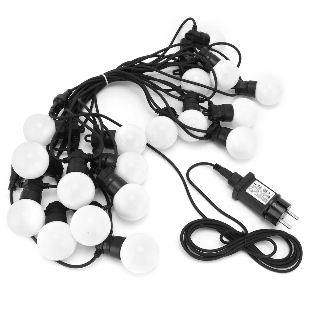 Wasserdichte G50 Glühbirnenlichterkette 10M 20LED für festliche Außendekoration Warmweiß