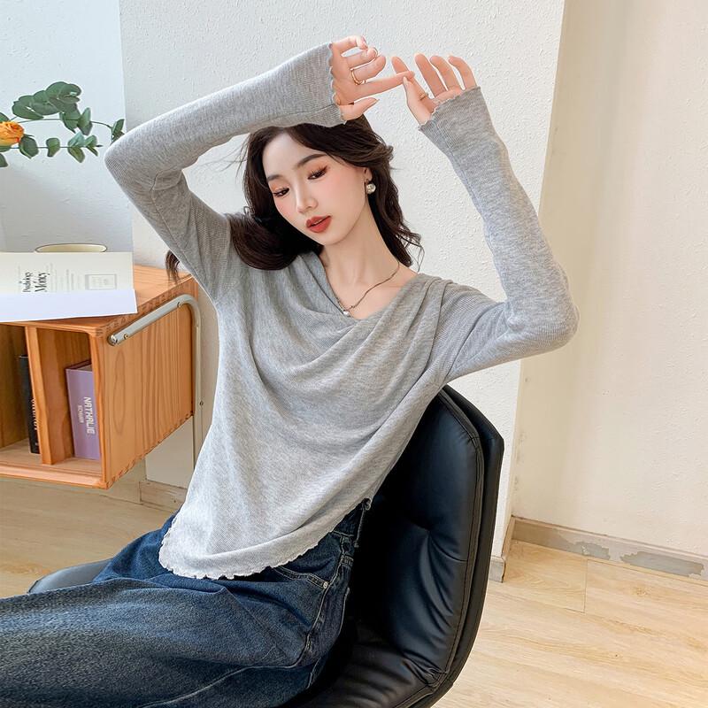 Mokana Women's Asymmetric Long Sleeve Knit Top